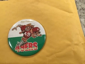 Spilla pulsante vintage San Francisco 49ers 3,5" Russ Berrie 1988 SF NFL - Foto 1 di 4