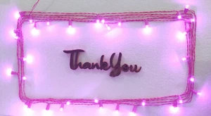 Thank You Standing Wooden Table Sign Plate Handmade Cutout Decoration Collection - Imagen 1 de 8