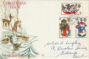 GB Connoisseur First Day Cover Christmas 1968 Sidcup CDS 4d 9d 1/6 - Picture 1 of 1