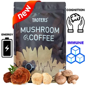 Café de setas - MEZCLA DE SETAS ORGÁNICA 2000 MG APOYA LA FUNCIÓN CEREBRAL SALUDABLE - Imagen 1 de 7