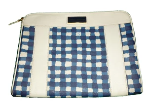 MARC JACOBS Leather & Coated Canvas Portfolio Case for Laptop Tablet up to 14" - Afbeelding 1 van 5