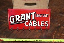 SCARCE 1950s GRANT BATTERY CABEL METAL DISPLAY SIGN GAS STATION OIL PUMP FORD 66