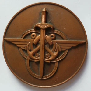 Médaille Bronze SPORT MILITAIRE RUGBY 1950 EQUIPE GAGNANTE ORIGINAL MEDAL - Imagen 1 de 2