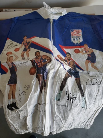 Vintage 1992 NBA Kelloggs USA Tyvek Basketball Jacket Youth Size 26/28 Cover