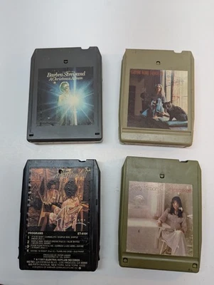 LOT OF 4 Cartridge 8 Track Tape Carly Simon Carole King Barbara Streisand Linda - Image 1 of 4
