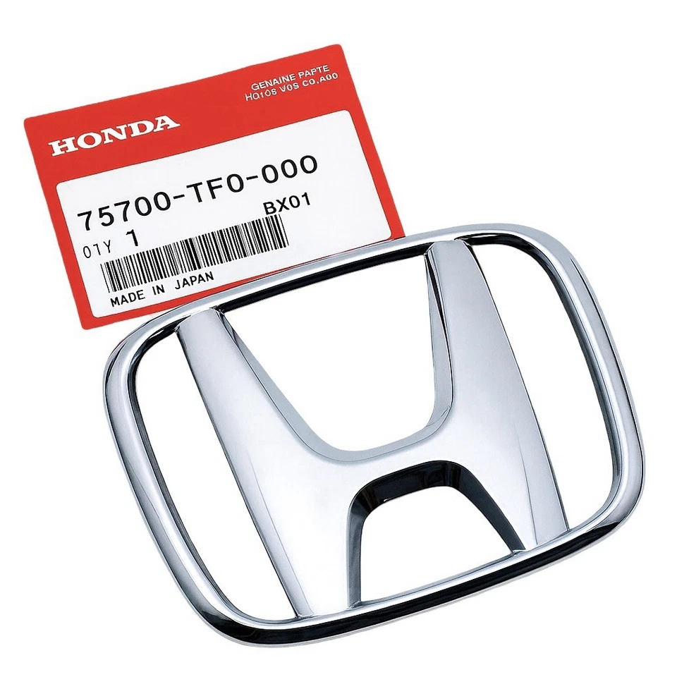 Honda Civic 2009-2021 sedán de 4 puertas ajuste parrilla delantera emblema 75700-TF0-000 OEM cromo Foto 1 de 4
