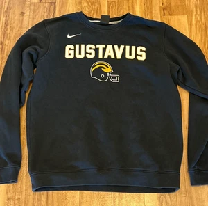 Felpa nera girocollo Gustavus Adolphus College Football Nike taglia M Swoosh - Foto 1 di 6