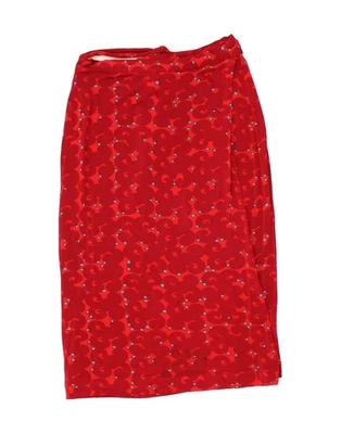 MAX & CO. Womens Straight Skirt Small W24  Red Geometric Viscose BJ03 - Image 1 of 4