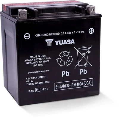 Yuasa 免维护 YIX30LBS 12V 电池适用于 Can-Am Defender HD10 Ltd 2022-23 — 第 1/3 张图片