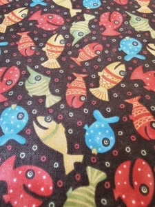 Lollipop By Sandy Gervais For Moda Smiling Fish Fabric BTY  - Picture 1 of 3