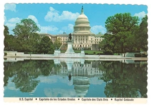 Washington District of Columbia Capitol Reflecting Pool Grant Memorial Postcard - Picture 1 of 2