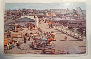 Postal Paragon Park Nantasket Beach Massachusetts vista aérea c1950 - Imagen 1 de 2