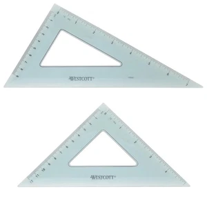 Westcott Scala Triangolare (Kt-90), (Confezione da 2), Trasparente, 11 Prodotti per Ufficio - Foto 1 di 7