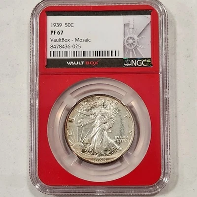 1939 Walking Liberty Half Dollar ~ NGC PF 67 VaultBox 50C US Silver Proof Coin - Image 1 of 4