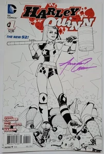HARLEY QUINN #1 4TH PRINT VARIANT NEW 52 DC 2014 SIGNED BY AMANDA CONNER +COA NM - Picture 1 of 1