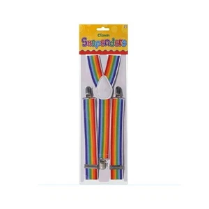 Tirantes de payaso arco iris para adultos - Imagen 1 de 1