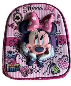 Bolsa de almuerzo aislada Disney Minnie Mouse rosa con cremallera usada - Imagen 1 de 13