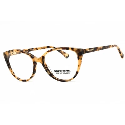 Skechers Women's Eyeglasses Blonde Havana Acetate Cat Eye Full Rim SE2215 053 - Image 1 of 2