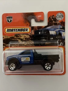 Matchbox 2016 Dodge RAM Flatbed Pickup blau/schwarz Cargo Couriers Neu/OVP ´16 - Bild 1 von 1