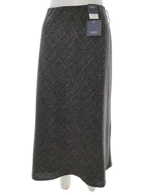 DEBENHAMS  Größe 12 (40) Grau Lang Maxi-Rock Asymmetrisch - Bild 1 von 4