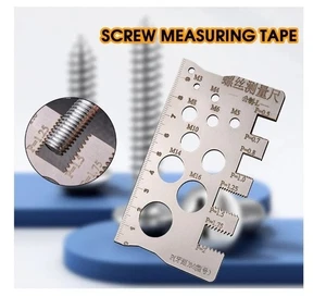 Screw Thread Pitch Gauge Ruler for Measuring Bolt Nut Sizes Metal Material - Picture 1 of 13