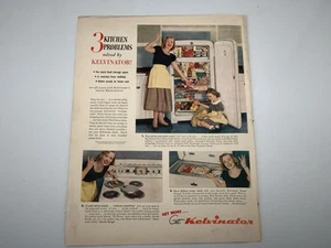 Vintage Kelvinator Refrigerator 1949 Magazine Ad - Picture 1 of 3