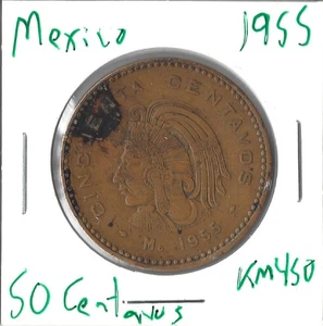 Münze Mexiko 50 Centavos 1955 KM450 - Bild 1 von 4