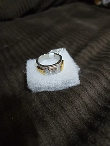 Mens Size 12 Cubic Zirconia Ring - Picture 1 of 8