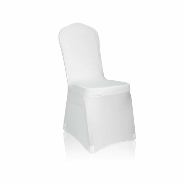 Emart Set of 50pcs White Color Polyester Spandex Banquet Wedding Party Chair