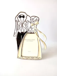 SHEFFIELD HOME Jewel Collection Photo Frame 3.5 x 5' Wedding Metal Enamel Deco - Picture 1 of 3