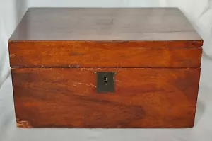 Antique Edwardian Walnut Veneer Small Writing Slope-No Key-School Prize 1901 - Picture 1 of 23
