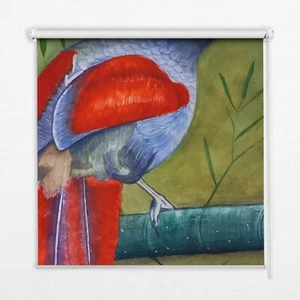 Verdunkelungsrollos Für Fenster Schnurzug Jalousie Zugrollo Vogel auf einem Ast - Bild 1 von 34