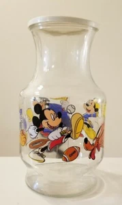 Vintage Anchor Hocking Mickey Mouse And Friends Juice Carafe/ Coin Jar - Picture 1 of 10
