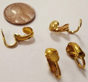 12 HALLAZGOS DE COMPONENTES DE PENDIENTES CON CLIP DE LATÓN SIN AJUSTAR - JOYERÍA HÁGALO USTED MISMO N255 - Imagen 1 de 2