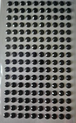 CraftbuddyUS 160 piezas x 5 mm NEGRAS gemas autoadhesivas de diamantes de imitación, artesanía hágalo usted mismo Foto 1 de 2