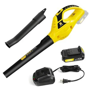 Cordless Leaf Blower 20V, Handheld Electric Blower, 2 Speed, 2.0Ah Battery - Picture 1 of 47