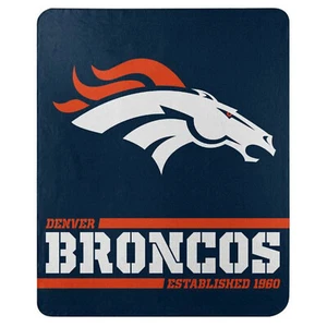 New Football Denver Broncos Fleece blanket Southpaw Soft Throw 50" x 60" - Picture 1 of 1