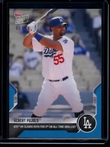 2021 Topps Now #289 Albert Pujols Blue Parallel Card #d /49 - Picture 1 of 2