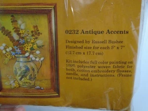 Antique Accents Embroidery Kit by Creative Circle #232 5 x 7", Antique Accents - Picture 1 of 3
