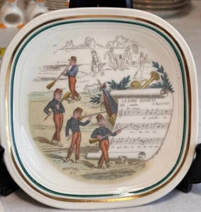 Set of 42 Antique Pillivuyt PV French Musical Opera square Plates 6" - Picture 1 of 10