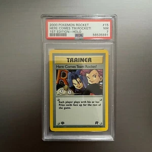 Pokemon PSA 7 1st Edition Holographic Here Comes Team Rocket 15/82! BGS First - Picture 1 of 2
