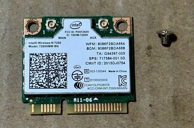 Usado - Probado - Intel Wireless-n - 7260HMW BN - Laptop WiFi + Tarjeta Bluetooth Foto 1 de 2