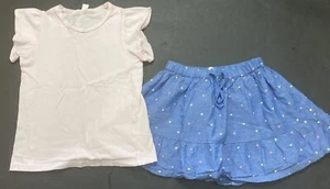 Girl's Crewcuts & Tucker + Tate Outfit Size 6 - Light Pink Top w/Chambray Skirt - Picture 1 of 7