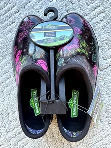 NWT Ground Work Waterproof Garden Clog Womens Sz 6M Garden Shoe Pink Floral - Picture 1 of 3