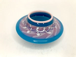 Jody Fine Glass Artist Signed Art Marble Vase Hand Blown 6.5” #888-18 1988 Rare - Picture 1 of 10
