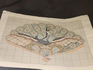 Peacock Fan Cross Stitch Pattern Kit By Debbie Patrick Cloth, Needle & Thread - Picture 1 of 4