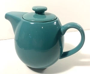 Vintage Teal OMNIWARE TEAPOT w/ STRAINER, 32 Ounces Full, About 16 w/Strainer - Picture 1 of 10