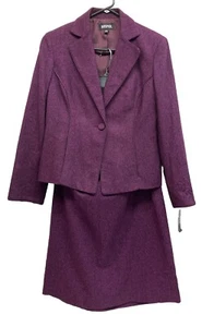 New Kasper ASL Skirt Suit Two Piece Set Blend Jewel Tone Size Top 10 Skirt 8 - Picture 1 of 20