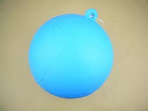 Pferdeball aufblasbarer Pferdespielball klein blau inkl. Ballpumpen-Nadel - Bild 1 von 2
