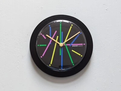 Vintage Postmodern 1980s STAIGER Quartz Wall Clock | Pop Art Memphis Milano Deco - Image 1 of 4